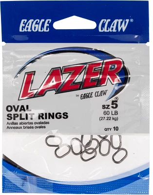 Lazer Oval Split Rings 10-Pack