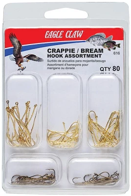 Eagle Claw Assorted Crappie/Bream Hooks 80-Pack                                                                                 