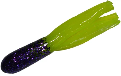 Big Bite Baits 1-1/2" 3-Color Glitter Head Panfish Tubes 10-Pack