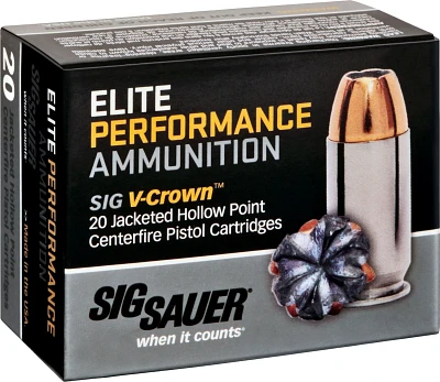 SIG SAUER Elite V-Crown .40 S&W 165-Grain Centerfire Ammunition - 20 Rounds                                                     