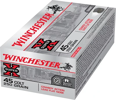 Winchester Cowboy Loads Lead .45 Colt 250-Grain Full Metal Jacket Handgun Ammunition - 50 Rounds                                