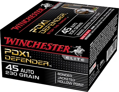 Winchester Supreme Elite Bonded PDSX1 .45 Auto 230-Grain Handgun Ammunition - 10 Rounds                                         