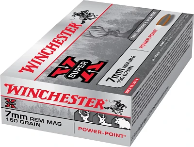 Winchester Super-X Power-Point 7 mm Remington Magnum 150-Grain Rifle Ammunition - 20 Rounds                                     