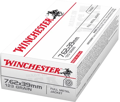 Winchester 7.62 x 39 mm Russian 123-Grain Full Metal Jacket Ammunition                                                          