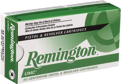 Remington UMC .25 Auto 50-Grain Centerfire Handgun Ammunition - 50 Rounds                                                       