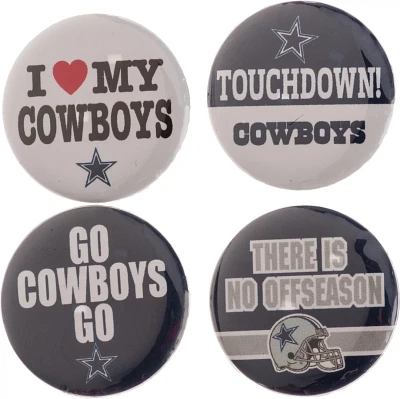WinCraft Dallas Cowboys Buttons 4-Pack                                                                                          