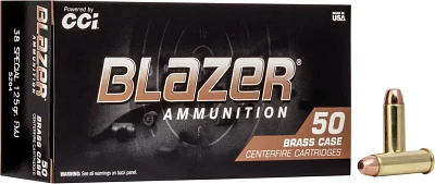 Blazer Brass .38 Special Target Load 125-Grain FMJ Centerfire Handgun Ammunition                                                