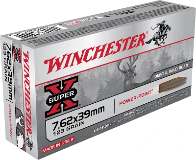 Winchester Hog Special 7.62 x 39mm 123-Grain Centerfire Rifle Ammunition                                                        