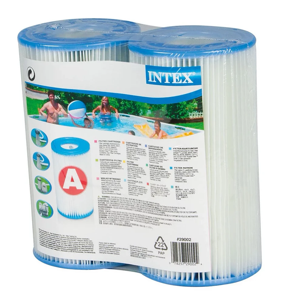 INTEX Type A Pool Filter Cartridge 2-Pack                                                                                       