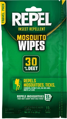 Repel Sportsman Formula Insect Repellent Wipes 15-Pack                                                                          