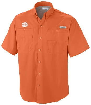 Columbia Sportswear Men's Clemson University Tamiami Short Sleeve Fishing Shirt