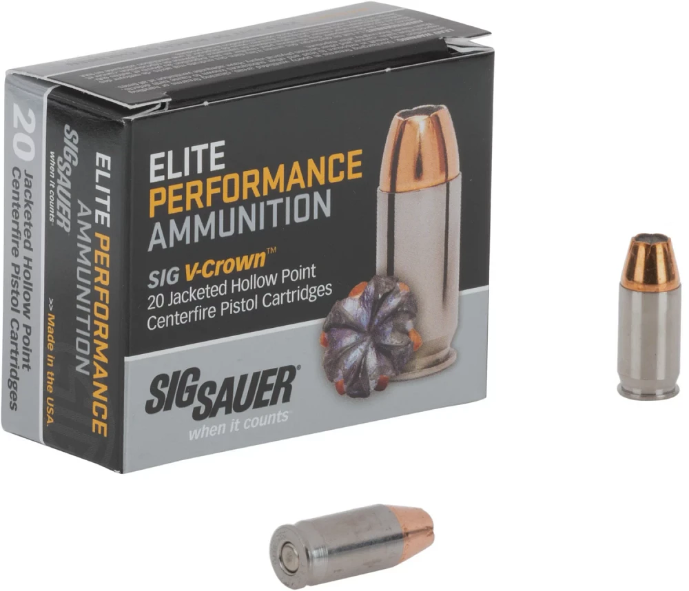 SIG SAUER Elite V-Crown ACP -Grain Centerfire Ammunition