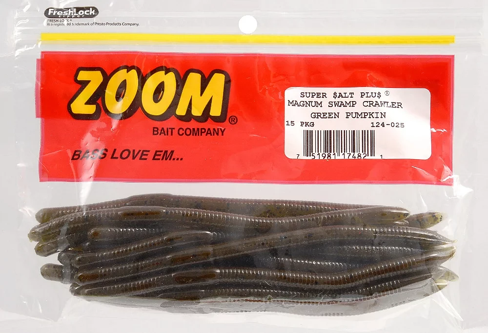 Zoom 6-1/2 Mag Swamp Crawlers 15-Pack