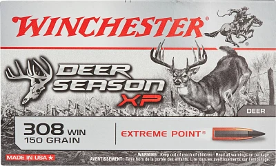 Winchester Deer Season XP .308 Win. 150-Grain Centerfire Rifle Ammunition - 20 Rounds                                           