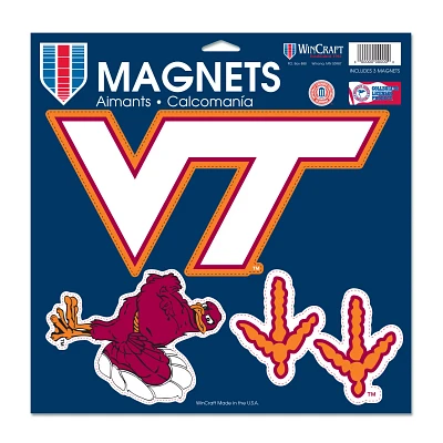 WinCraft Virginia Tech Vinyl Magnets 3-Pack                                                                                     