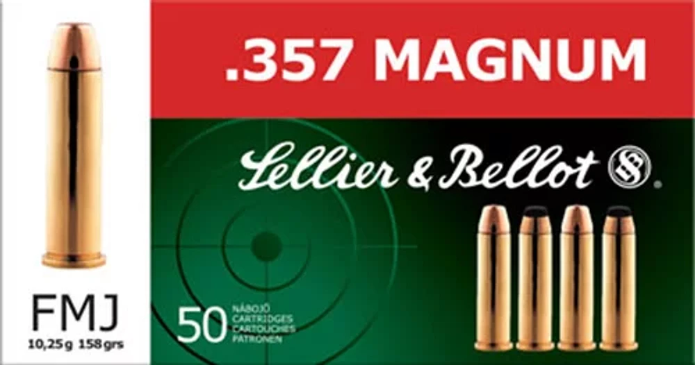 Sellier & Bellot .357 Magnum 158-Grain Full Metal Jacket Centerfire Handgun Ammunition                                          