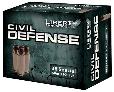 Liberty Ammunition Civil Defense .38 Special 50-Grain Centerfire Handgun Ammunition                                             