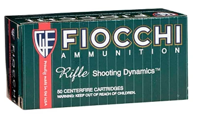 Fiocchi Rifle Shooting Dynamics .223 Remington/5.56 NATO 55-Grain FMJ Centerfire Rifle Ammunition                               
