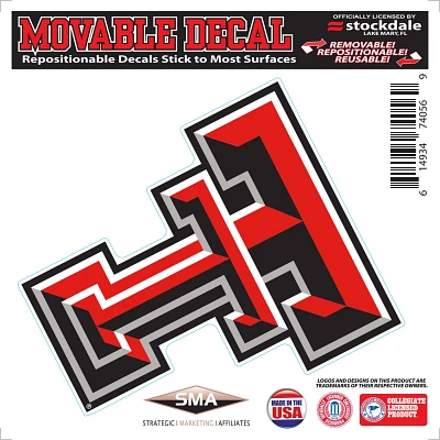 Stockdale Texas Tech University 6" x 6" Decal                                                                                   