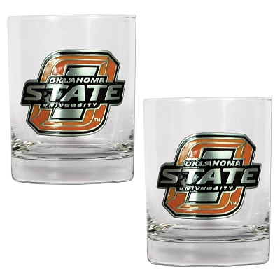 Great American Products Oklahoma State University 14 oz. Rocks Glasses 2-Pack                                                   