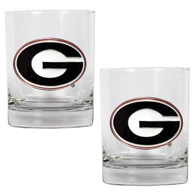 Great American Products University of Georgia 14 oz. Rocks Glasses 2-Pack                                                       