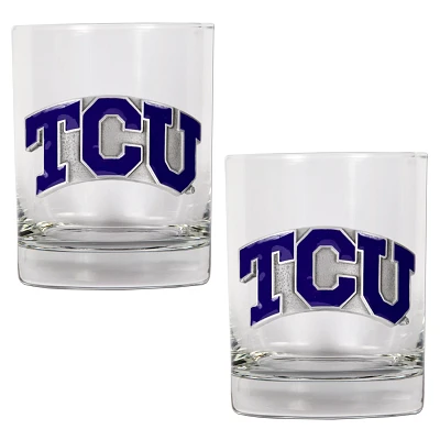 Great American Products Texas Christian University 14 oz. Rocks Glasses 2-Pack                                                  