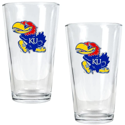 Great American Products University of Kansas 16 oz. Pint Glasses 2-Pack                                                         