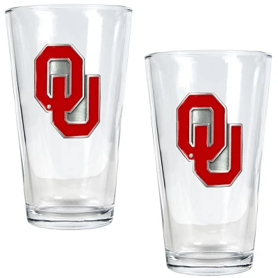 Great American Products University of Oklahoma 16 oz. Pint Glasses 2-Pack                                                       