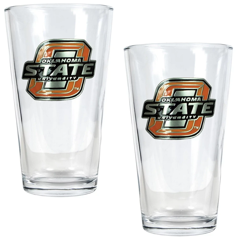 Great American Products Oklahoma State University 16 oz. Pint Glasses 2-Pack                                                    