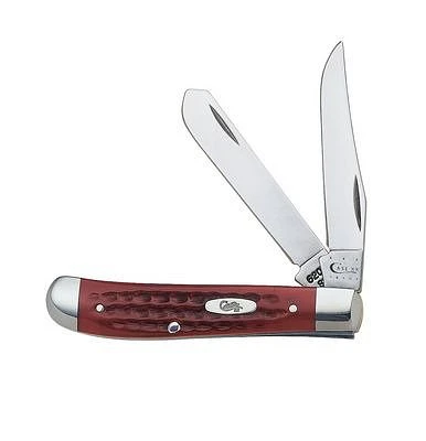 Case® Cutlery Pocket Worn Old Red Bone Mini Trapper Folding Knife                                                              