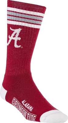 For Bare Feet Adults' University of Alabama 4-Stripe Deuce Socks                                                                