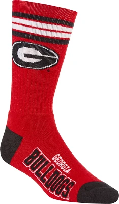 For Bare Feet Adults' University of Georgia 4-Stripe Deuce Socks                                                                