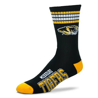 For Bare Feet Adults' University of Missouri 4-Stripe Deuce Socks                                                               