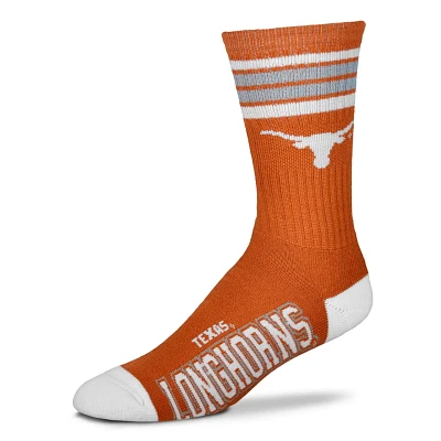 For Bare Feet Adults' University of Texas 4-Stripe Deuce Socks                                                                  