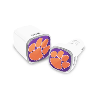 Prime Brands Group Clemson University USB Chargers 2-Pack                                                                       
