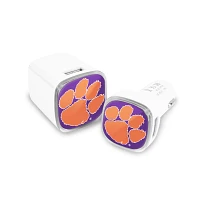 Prime Brands Group Clemson University USB Chargers 2-Pack                                                                       