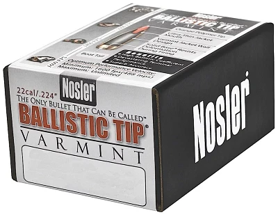 Nosler .22 Ballistic Tip Varmint Reloading Bullets                                                                              