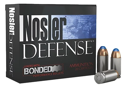 Nosler Defense Performance Bonded 9mm Luger 124-Grain Centerfire Handgun Ammunition                                             
