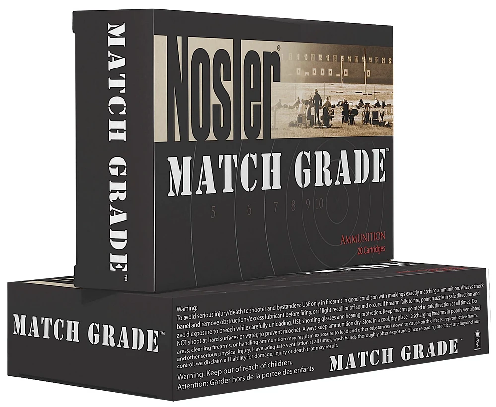 Nosler Match Grade 9mm Centerfire Handgun Ammunition                                                                            