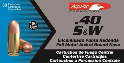 Aguila Ammunition .40 S&W 180-Grain Round Nose Centerfire Handgun Ammunition                                                    