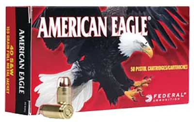 Federal Premium American Eagle Centerfire Handgun Ammunition - 50 Rounds                                                        