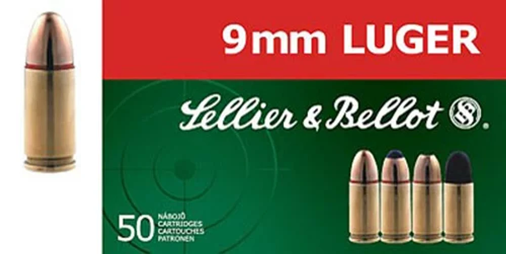 Sellier & Bellot 9mm Luger 115-Grain Jacketed Hollow Point Centerfire Handgun Ammunition                                        