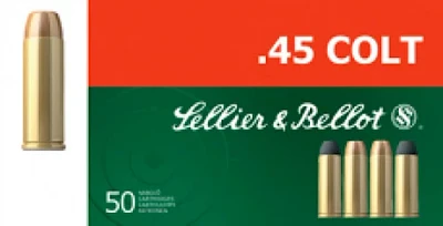 Sellier & Bellot .45 Long Colt 250-Grain Lead Flat-Nose Centerfire Handgun Ammunition                                           