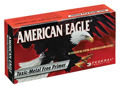 Federal Premium American Eagle IRT Total Metal Jacket Centerfire Handgun Ammunition                                             
