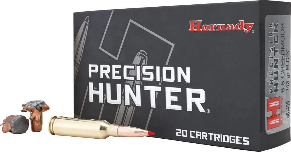 Hornady ELD-X™ Precision Hunter™ 6.5 Creedmoor 143-Grain Rifle Ammunition - 20 Rounds                                       