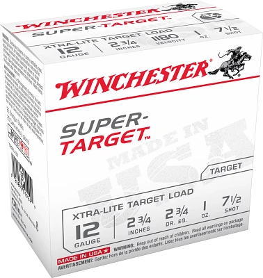 Winchester Super Target 12 Gauge Shotshells - 25 Round Box                                                                      