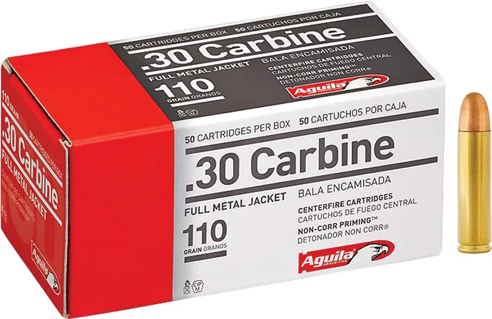 Aguila Ammunition .30 Carbine 110-Grain Centerfire Ammunition                                                                   