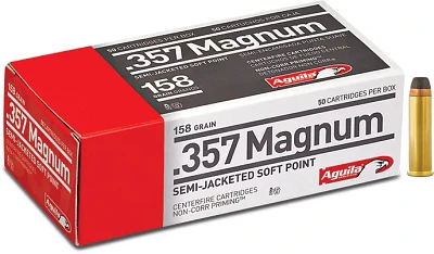 Aguila Ammunition SJSP .357 Magnum 158-Grain Centerfire Pistol Ammunition - 50 Rounds                                           