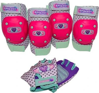 Raskullz Hearty Gem Youth Elbow and Knee Pad Set with Gloves                                                                    