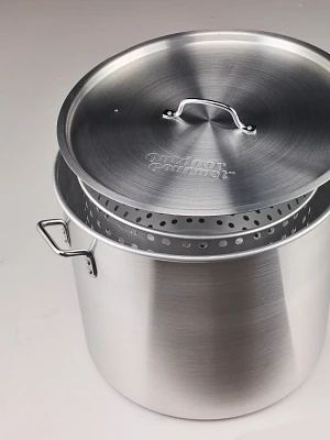Outdoor Gourmet 80 qt Aluminum Pot with Strainer                                                                                